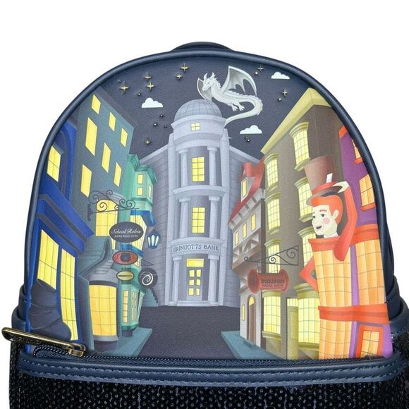 NEW Loungefly Harry Potter Diagon Alley Sequin Mini Backpack main image 4